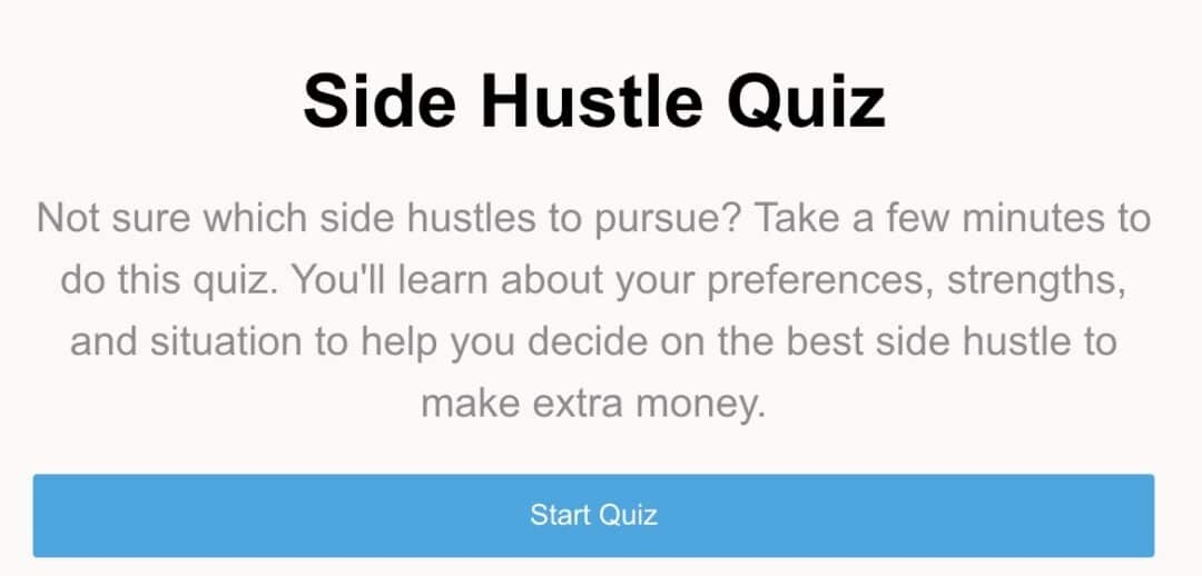 Side Hustle Quiz